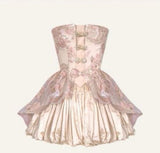 Unique A line Strapless Lace 8th Grade Homecoming Dresses Hoco Dress HZ1024