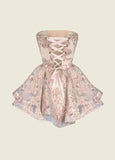 Unique A line Strapless Lace 8th Grade Homecoming Dresses Hoco Dress HZ1024