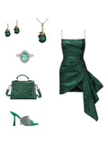 Simple Sheath Spaghetti Straps Dark Green Lace Short Homecoming Dress Birthday Dress HZ1024