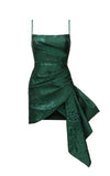 Simple Sheath Spaghetti Straps Dark Green Lace Short Homecoming Dress Birthday Dress HZ1024