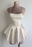 Straps Lace-Up A-Line Short Party Dress Homecoming Dress HZ1024