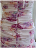 Modest Sheath Halter Floral Chiffon Short Homecoming Dresses Birthday Outfits HZ1024