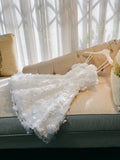 Sexy Ball Gown Spaghetti Straps White Lace Short Homecoming Dresses Birthday Outfits HZ1024