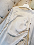 Modest Sheath Scoop Ivory Long Sleeves Prom Dress Formal Dresses HZ1024