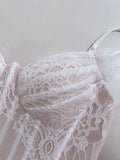 Simple A line Spaghetti Straps Lace Short Homecoming Dresses Birthday Outfit HZ1024