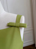 Simple A Line Straps Green Short Satin Homecoming Dresses 18th Birthday Outfit HZ1024