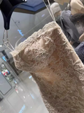 Simple A Line Straplesss Lace Birthday Dress Homecoming Dresses HZ1024
