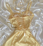 Pastel Yellow A Line Spaghetti Straps Satin Short Homecoming Dress 17th Birthday Outfits HZ1024