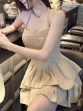 Simple A-Line Halter Satin Short Birthday Outfits Homecoming Dress HZ1024