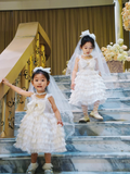 Sweet A Line Tiered Tulle Flower Girl Dress HZ1024