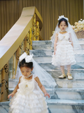 Sweet A Line Tiered Tulle Flower Girl Dress HZ1024