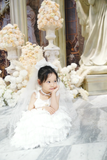 Sweet A Line Tiered Tulle Flower Girl Dress HZ1024