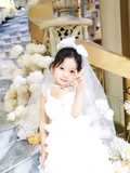 Sweet A Line Tiered Tulle Flower Girl Dress HZ1024