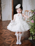 Cute Ball Gown Halter Tulle Flower Girl Dress HZ1024