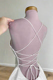 White Straps Lace-Up A-Line Short Party Dress Homecoming Dresses HZ1024