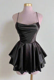 White Straps Lace-Up A-Line Short Party Dress Homecoming Dresses HZ1024