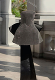 Simple A Line Strapless Sequin Silver Homecoming Dress Birthday Outfits HZ1024