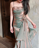 Sexy High Low Olive Green Prom Dress Evening Dress HZ1024