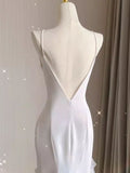 Vintage High Low White Chiffon Wedding Dresses HZ1024
