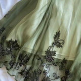 Gorgeous A Line Spaghetti Straps Green Tea Length Prom Dresses Evening Dress HZ1024
